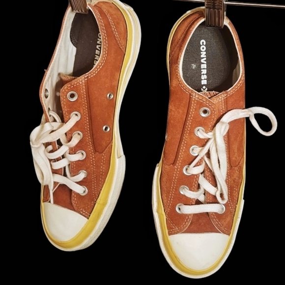 Converse Shoes - 🍁Custom Converse Rust Yellow And White